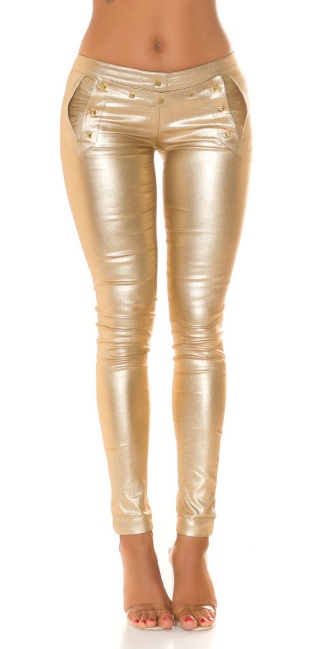 KouCla pants + studs & lacing Gold